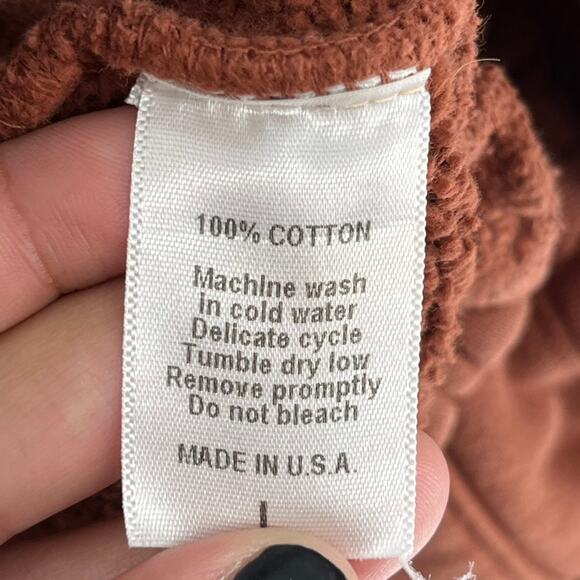 Set Active Sweatshirt Brown Large Heavyweight 1/2 zip - Picture 6 of 6